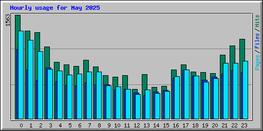 Hourly usage for May 2025