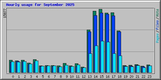 Hourly usage for September 2025