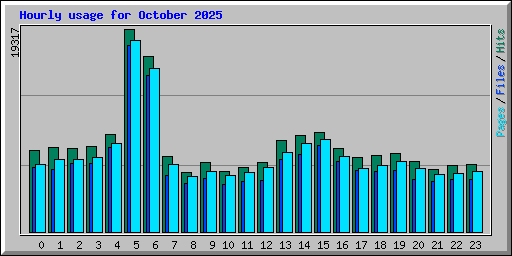 Hourly usage for October 2025